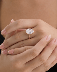 Sterling Silver Oval Cut CZ Cocktail Ring - Sterling Forever