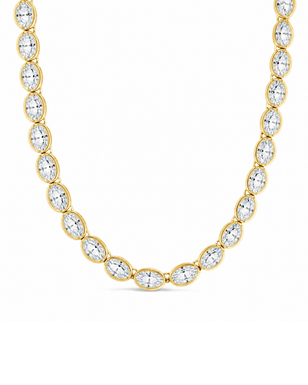 Helene Oval Cut Tennis Necklace