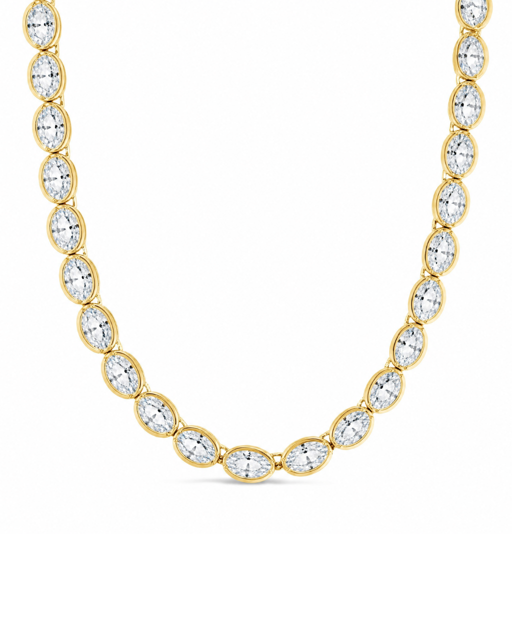 Helene Oval Cut Tennis Necklace