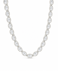 Helene Oval Cut Tennis Necklace
