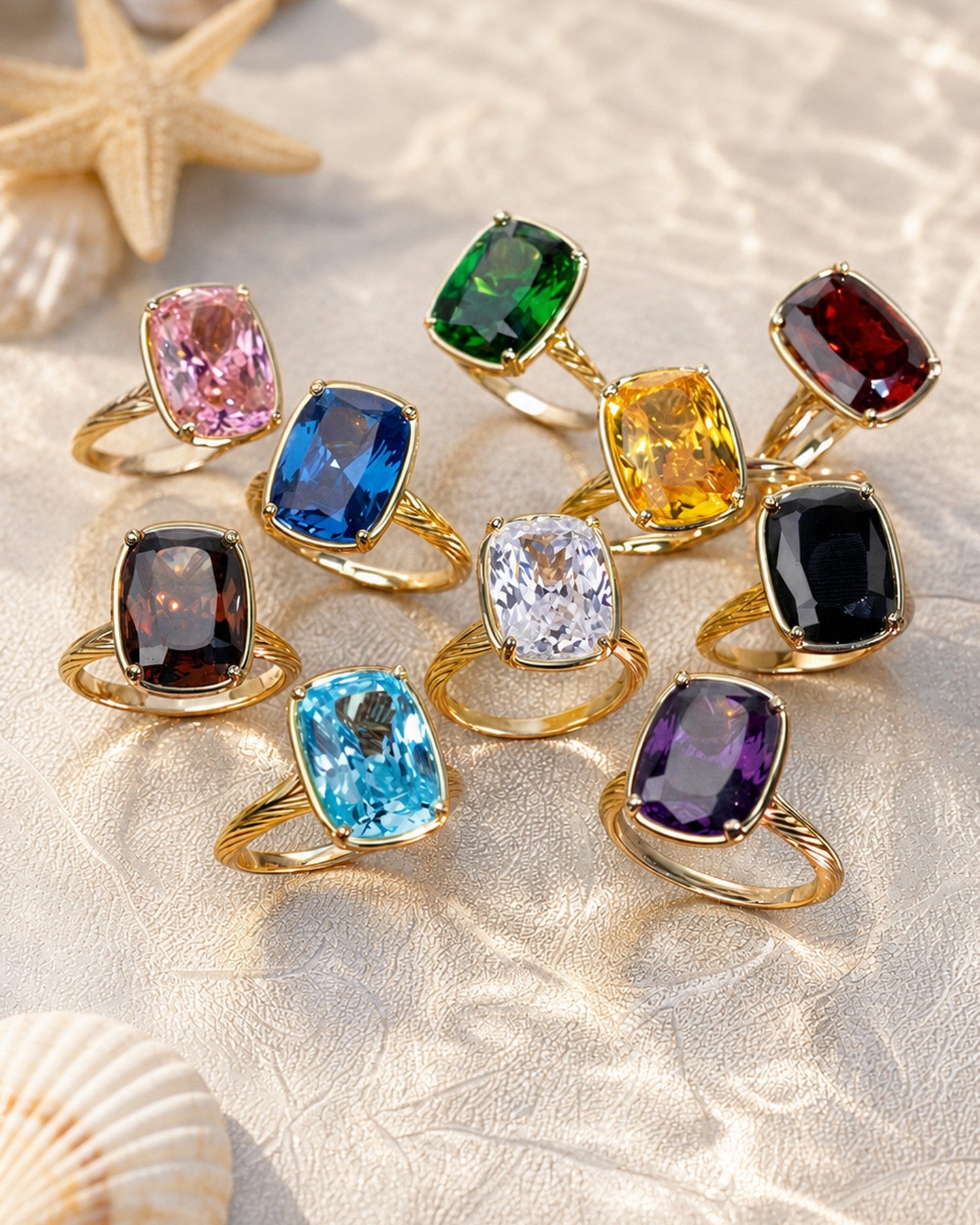 The Era Collection cushion rings in every colorway