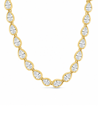 Helene Pear Cut Tennis Necklace
