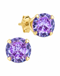 Sterling Silver 7mm Periwinkle CZ Stud Earrings