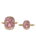 Sterling Silver Pink Sapphire Elongated Cushion Ring - Original & Mini Bundle