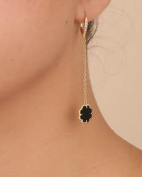 Rose Petal Long Drop Earrings