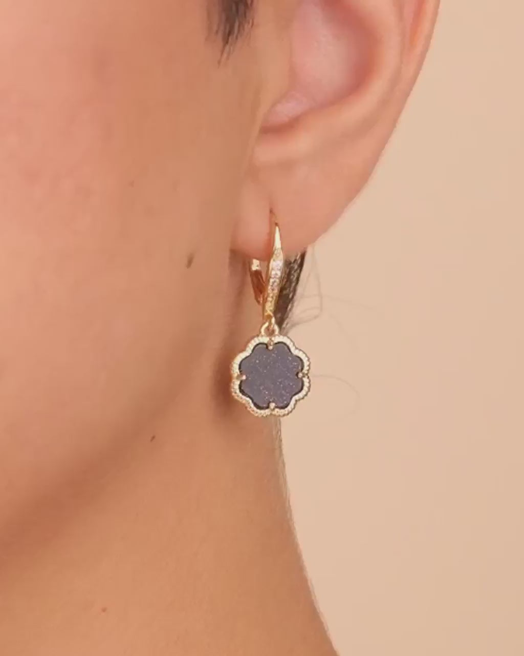 Rose Petal Short Drop Earrings