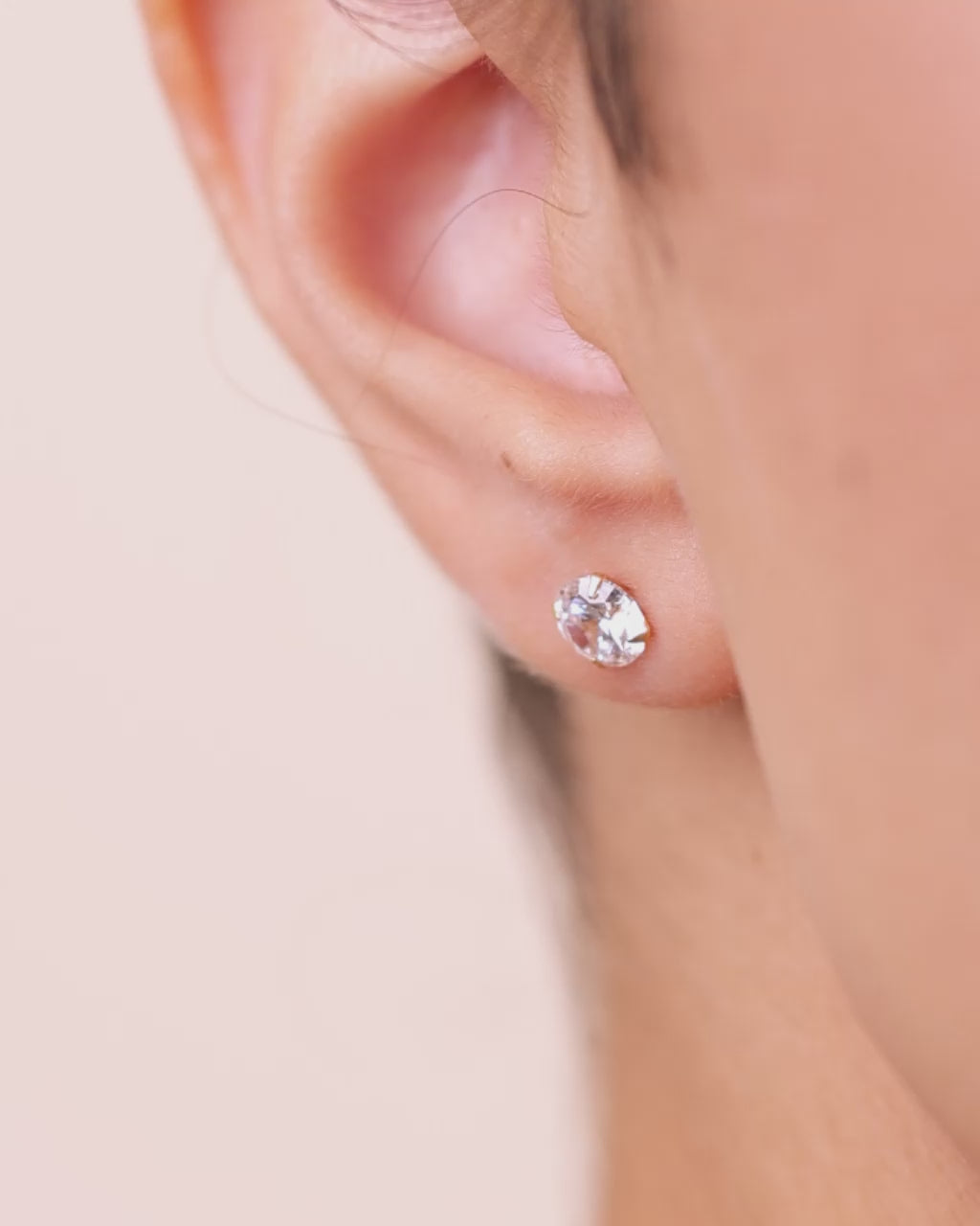 Sterling Silver Round Cut Prong Set Stud Earrings