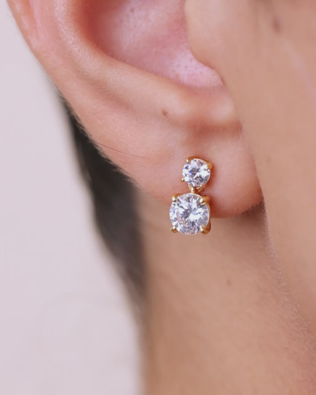 Sterling Silver Galatea Brilliant Cut CZ Studs