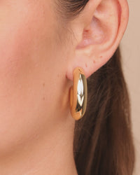Avril Elongated Chunky Hoop Earrings