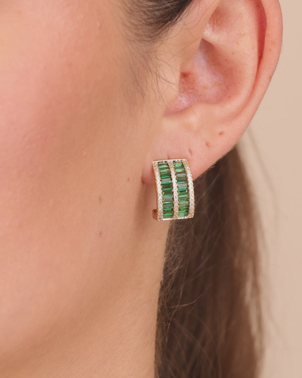Serena CZ Hoop Earrings
