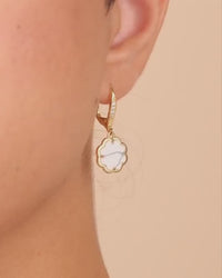 Rose Petal Short Drop Earrings