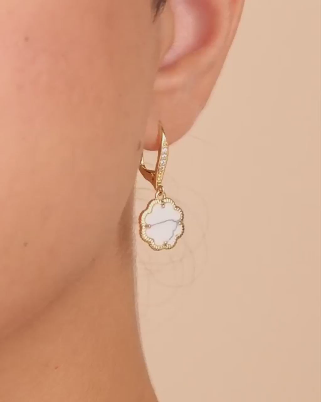 Rose Petal Short Drop Earrings