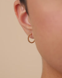 Sterling Silver Bezel Statement Bubble Hoops