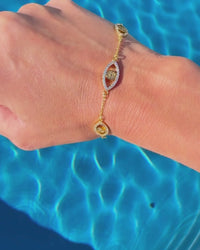 Evil Eye Bracelet with CZ