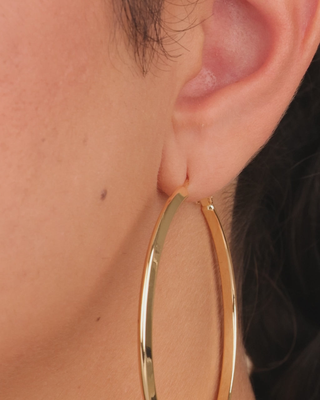 Leona Polished Hoop Earrings