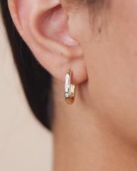Casey Rectangular CZ Hoop Earrings