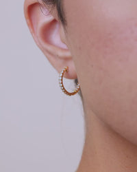 Sterling Silver Constance CZ Studded Statement Hoops