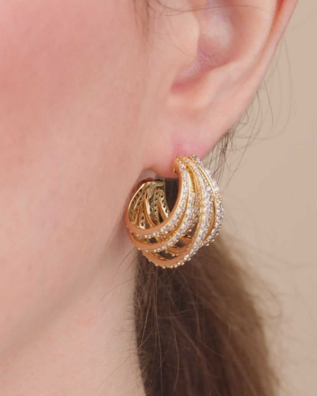 Jenny CZ Statement Hoop Earrings