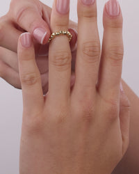 Sterling Silver Dez Beaded Ring