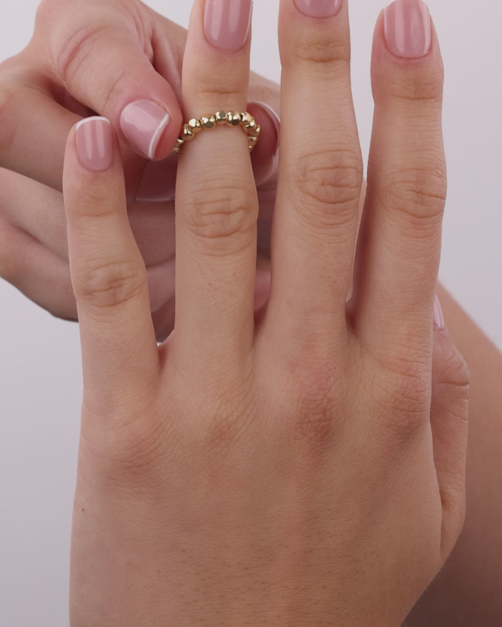 Sterling Silver Dez Beaded Ring