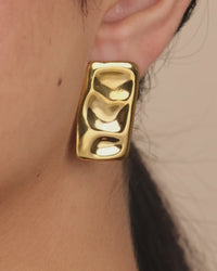 Monet Molten Metal Bar Stud Earrings
