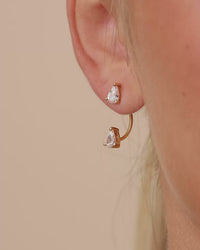 Sterling Silver Pear Cut Duo Jackets