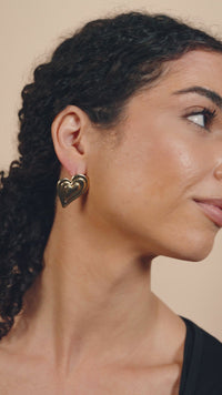 Beating Heart Statement Stud Earrings