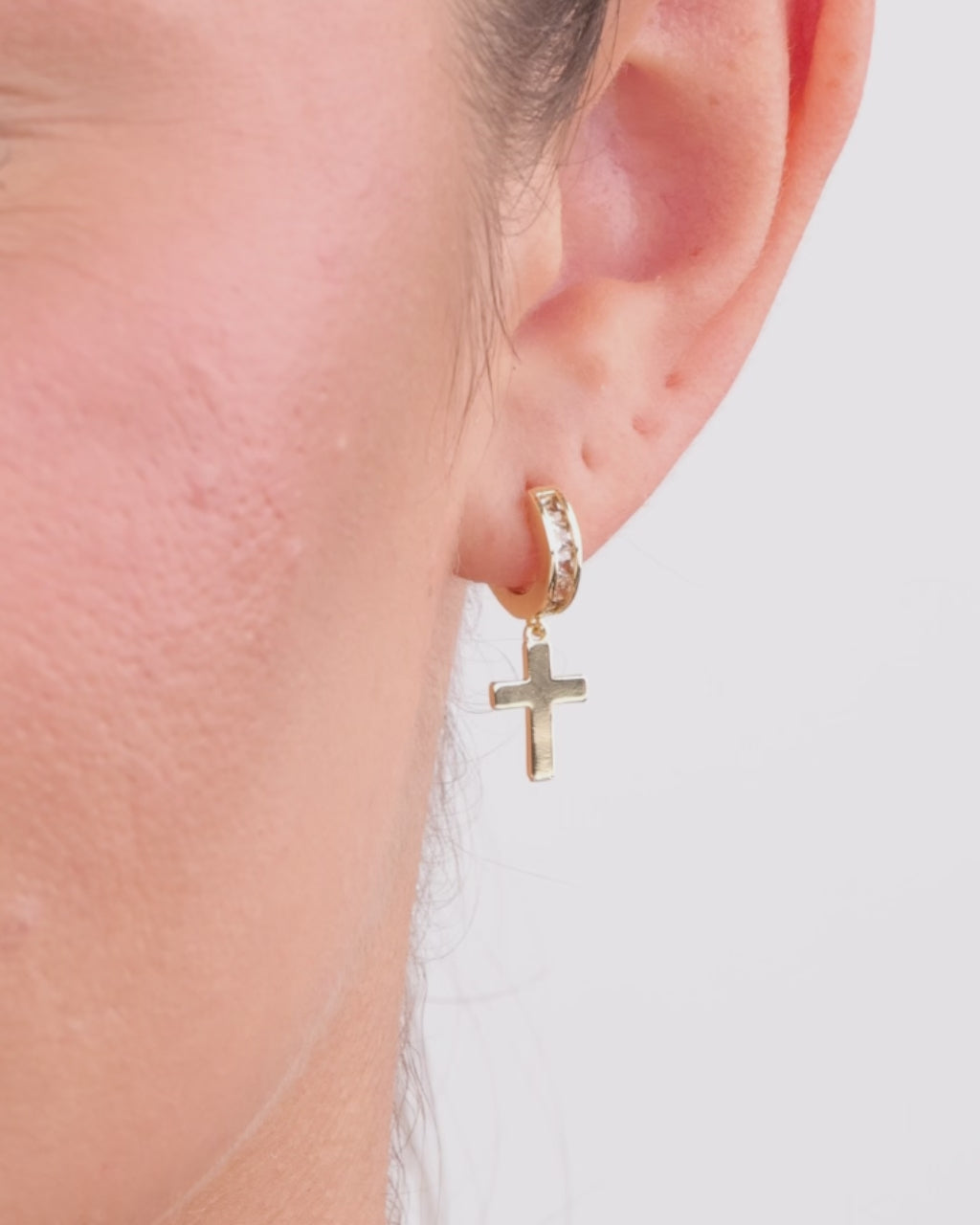 Hattie Pavé Cross Drops