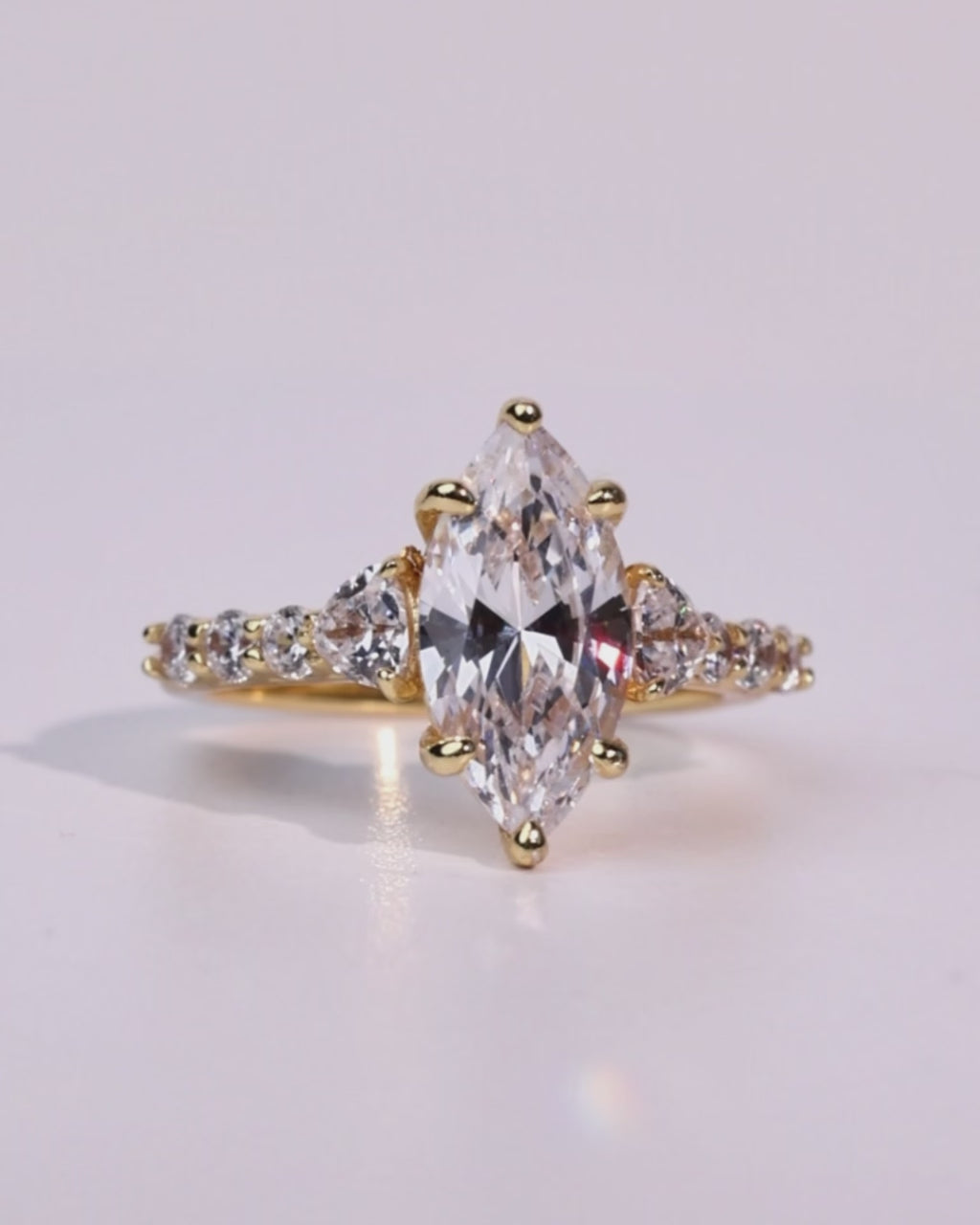 Sterling Silver Marquise & Trillion Ring