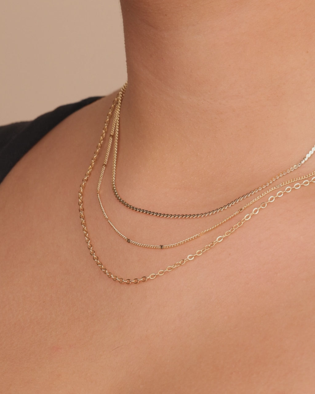 Dainty Three Layer Chain Necklace