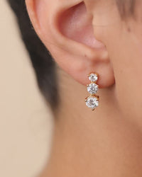 Sterling Silver Opaline Brilliant Cut CZ Studs