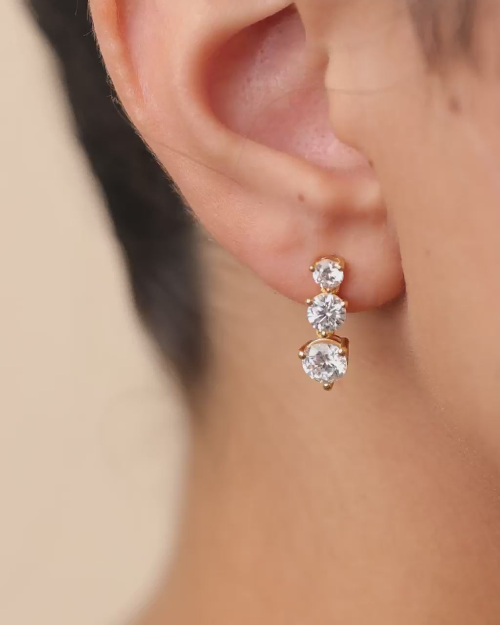 Sterling Silver Opaline Brilliant Cut CZ Studs