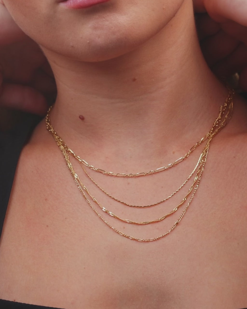 Multi Chain Layered Necklace