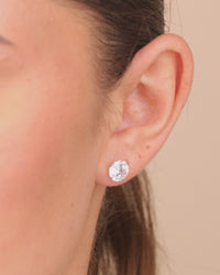 Sterling Silver 8mm CZ Stud Earrings