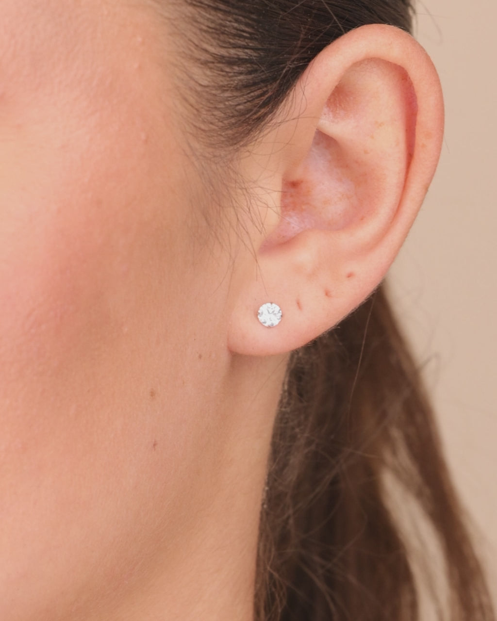 Sterling Silver 5mm CZ Stud Earrings