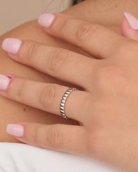 Sterling Silver Stacey Textured Band Ring