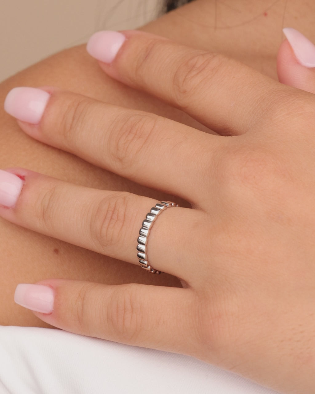Sterling Silver Stacey Textured Band Ring