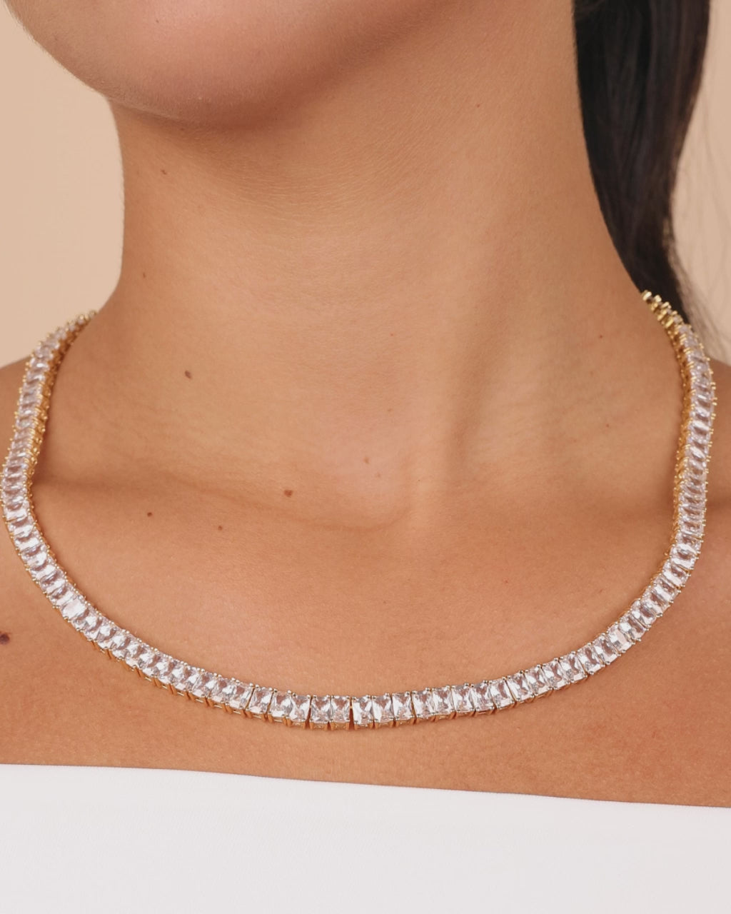 ファッション雑貨・小物その他 Tennis Necklace Fashionable Single Row Diamond Tennis Necklace For Men Eco
