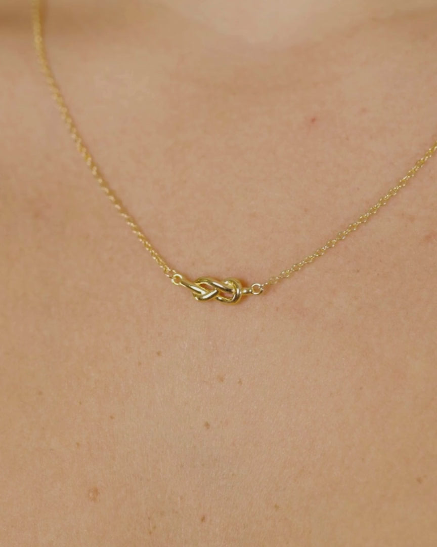 Sterling Silver Infinity Love Knot Necklace