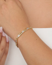 Cassie CZ Bezel Tennis Bracelet