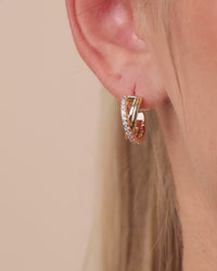 Juliana CZ Hoop Earrings