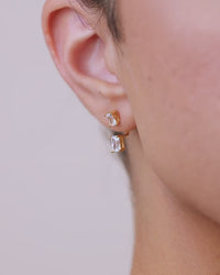 Sterling Silver Emerald Cut Duo Jackets