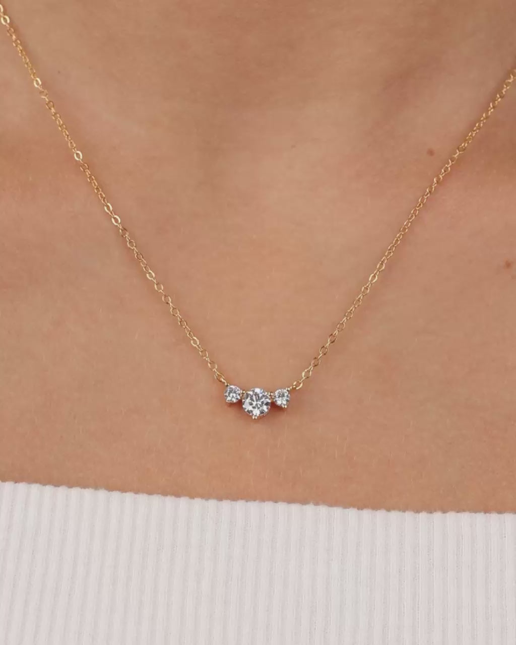 Sterling Silver Robin CZ Necklace