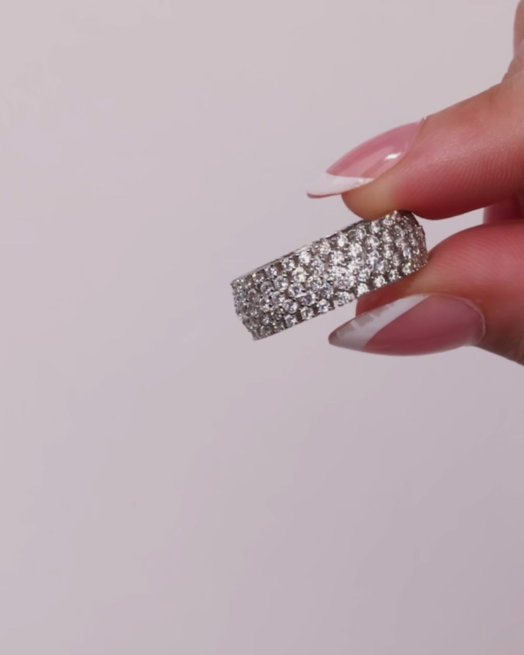 Sterling Silver Yvonne CZ Stacking Ring