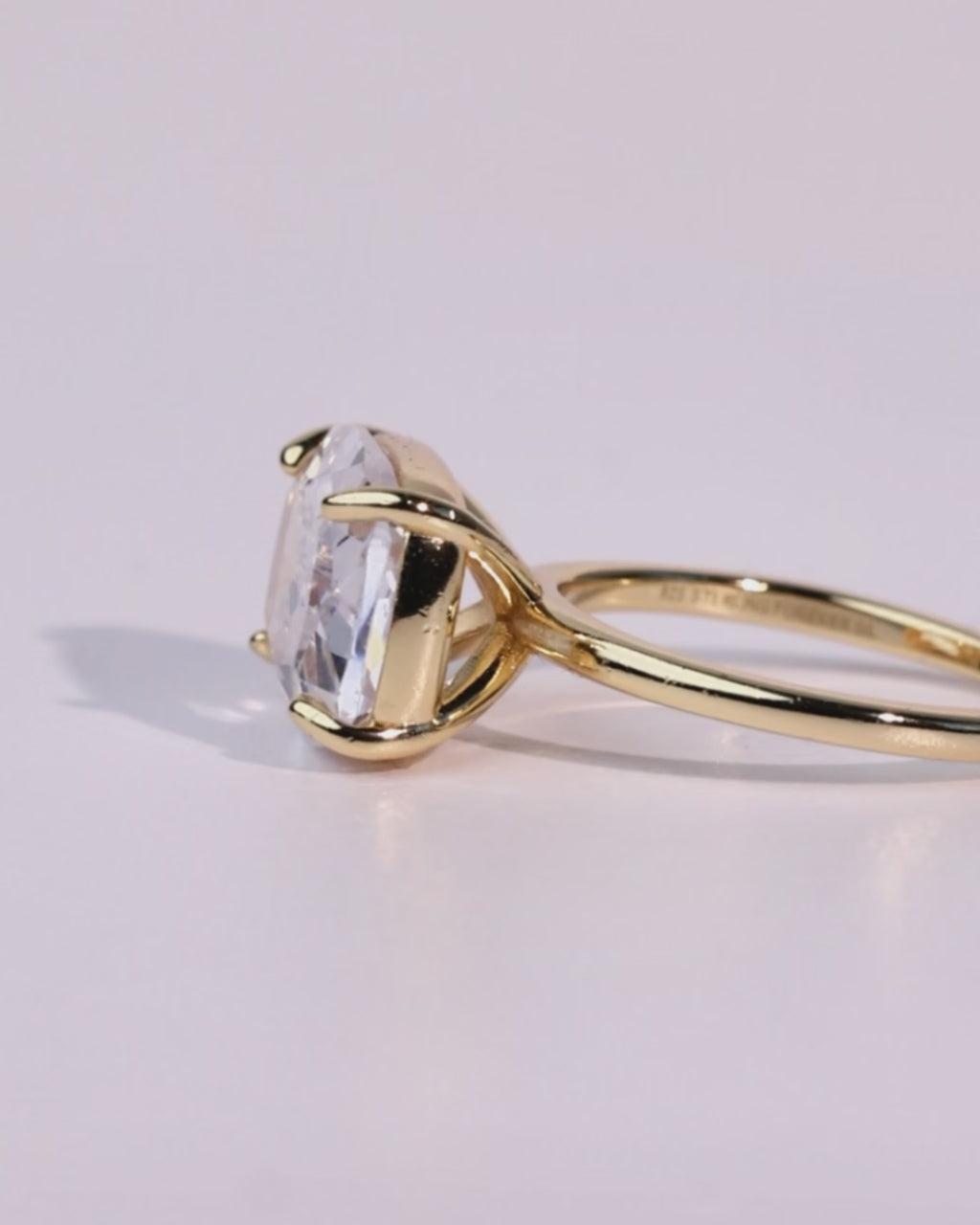 Sterling Silver Cushion East-West Ring