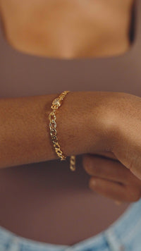 Rebel Station CZ Curb Chain Bracelet