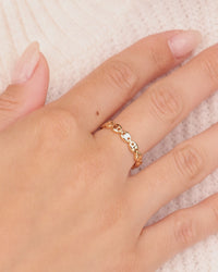 Sterling Silver Janie Anchor Chain Ring