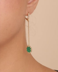 Rose Petal Long Drop Earrings