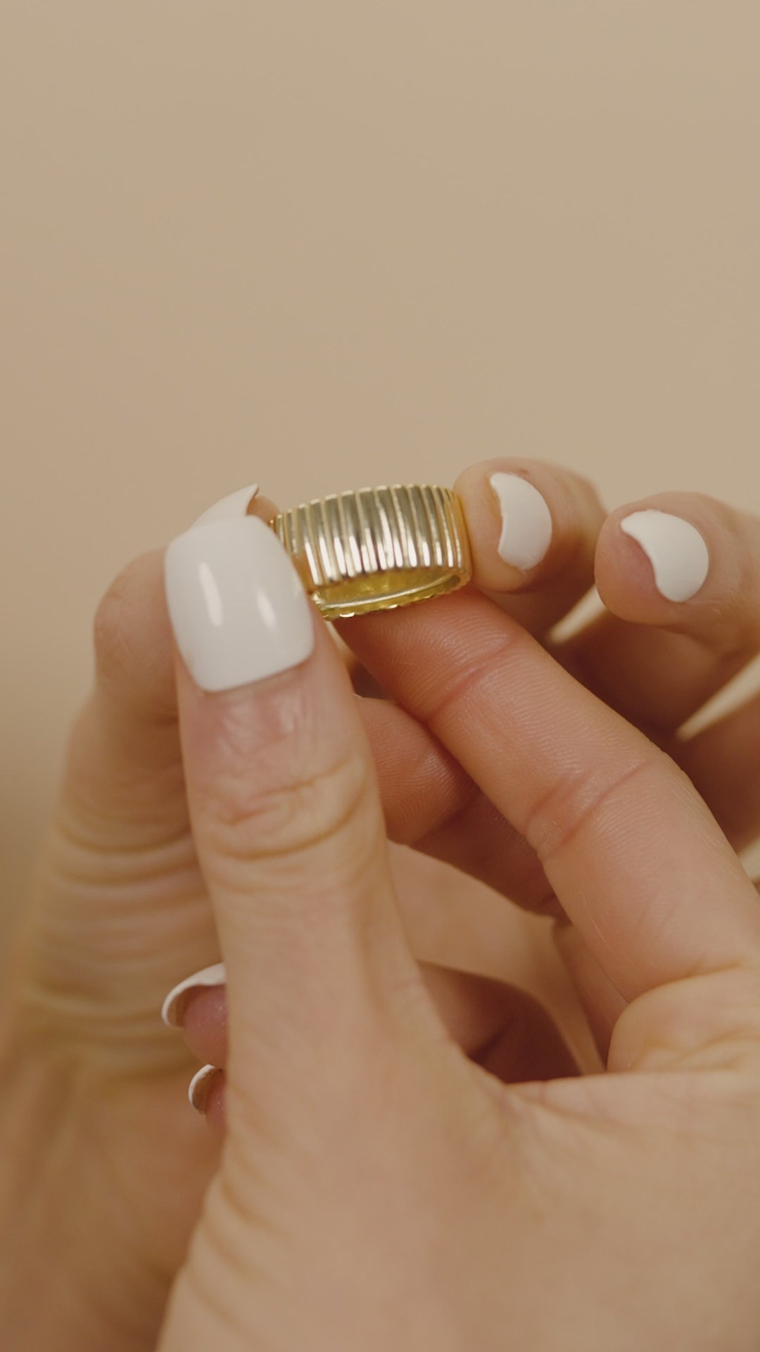 Sterling Silver Robyn Ribbed Band Ring