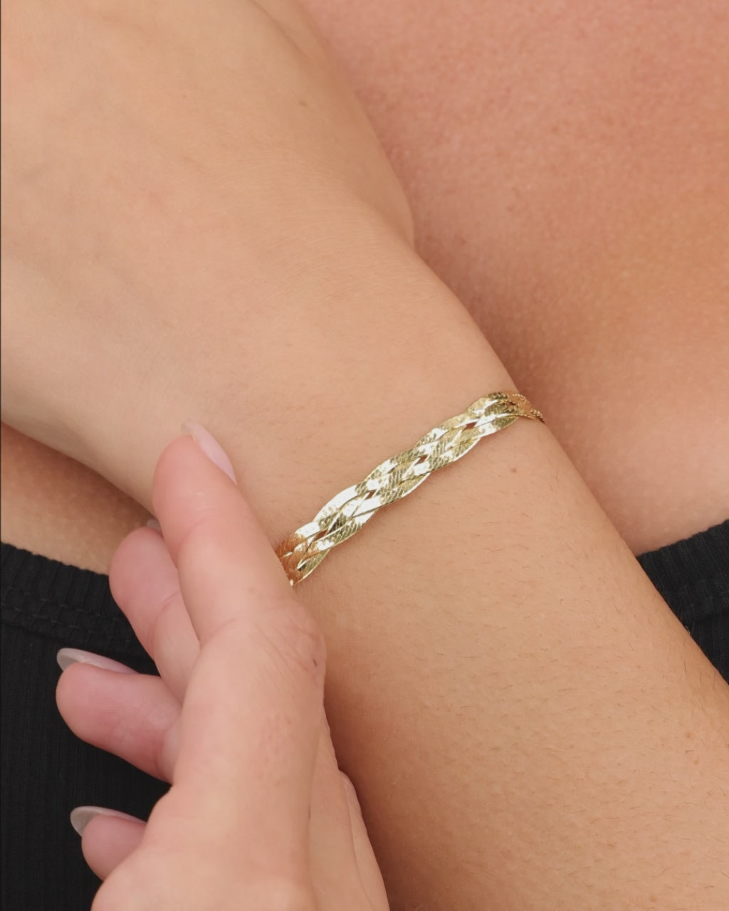 Sterling Silver Woven Chain Bracelet